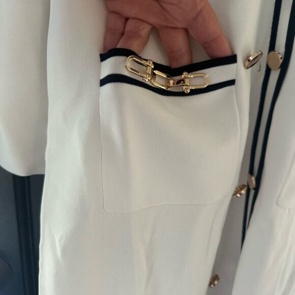 Dress Classic White and Black Blazer knit dress Aleeza Paris - Picture 8 of 9